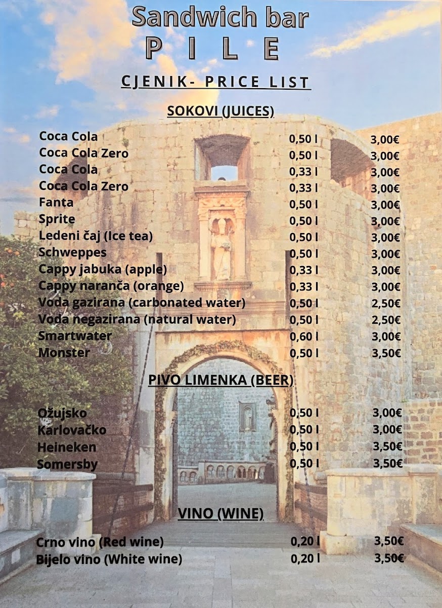 Sandwich Bar Pile Menu - Image 2