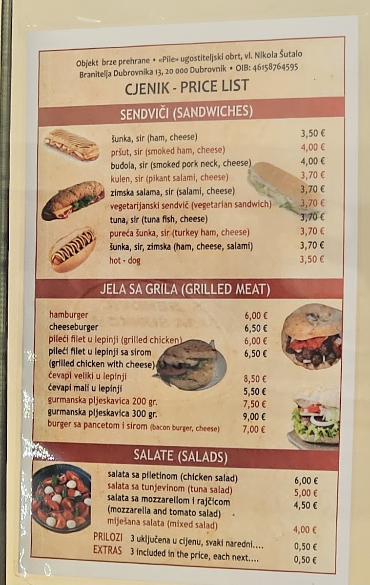 Sandwich Bar Pile Menu - Image 3