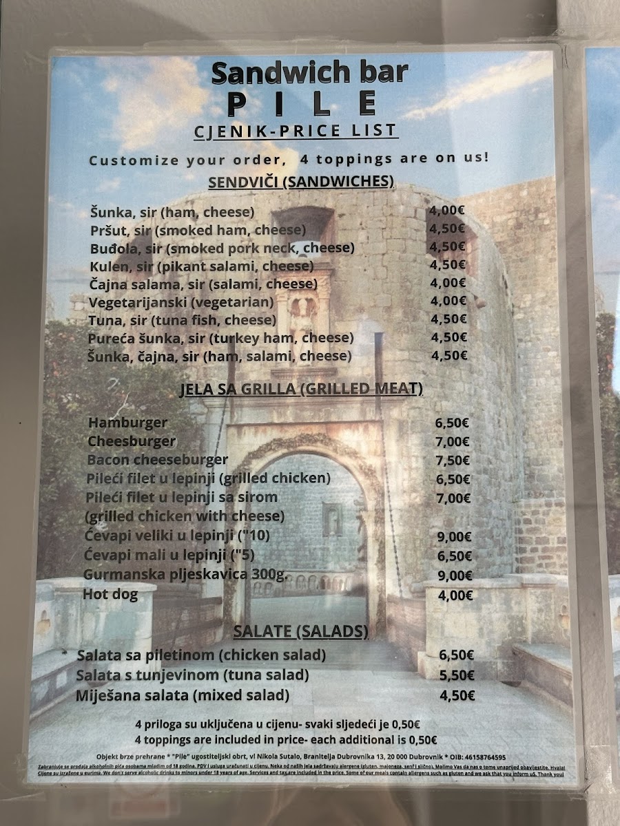 Sandwich Bar Pile Menu - Image 6